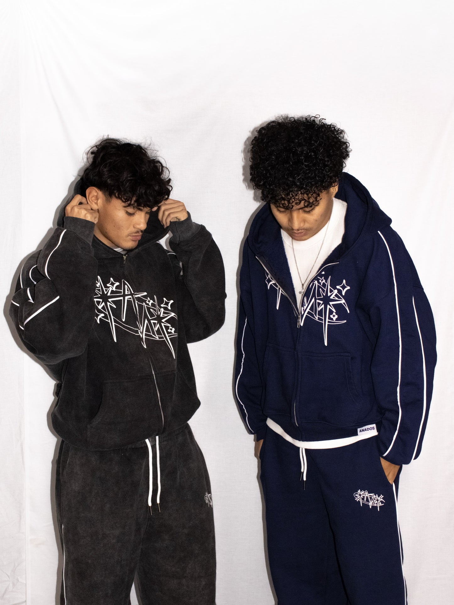 Anádos Zip Hoodie – Washed Grey