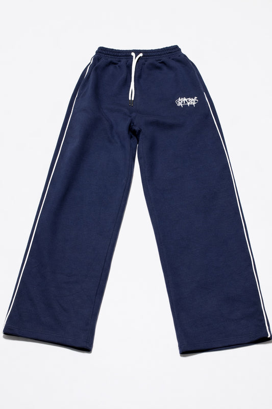 Anádos Navy Double Waisted Sweatpants