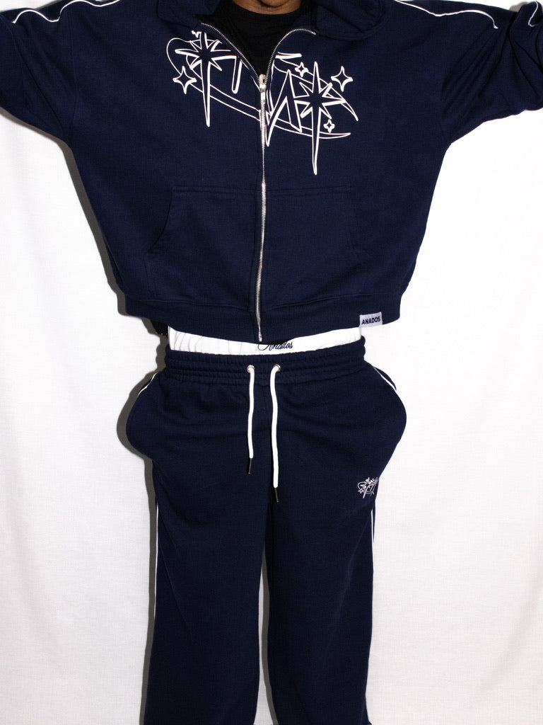 Anádos Zip Hoodie – Navy